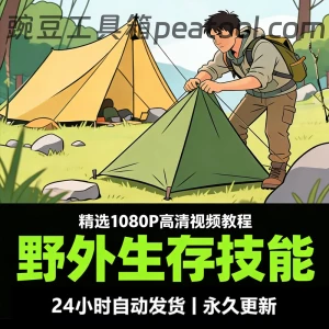 野外生存急救技能全套教程 户外探险自救求生知识培训视频资料|豌豆工具箱
